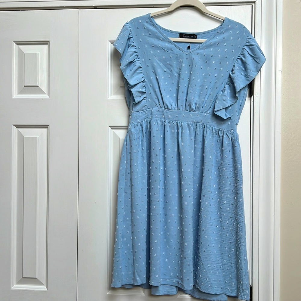 NWT baby blue dress with cute details